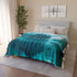 Glass Temple Submerged in Dream Lake Plush Fleece Throw Blanket