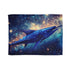 Swordfish Slicing through Star Sea Plush Fleece Throw Blanket