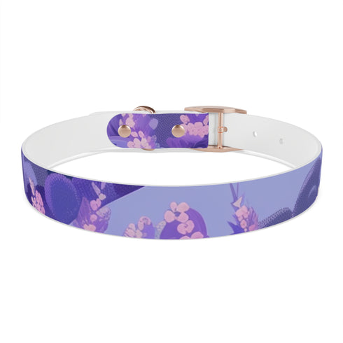 Lavender Fields Dog Collar in Black Onyx for medium-sized dogs.