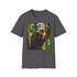 Eagles painting t-shirt, charcoal cotton crew neck tee, mens womens summer.