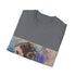 Princess Leia watercolor tee, charcoal cotton t-shirt for Star Wars fans.