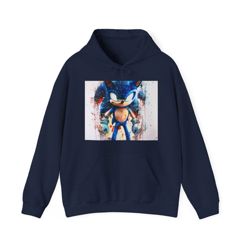 Sonic Blue Blur Hoodie in Navy with Sonic Design