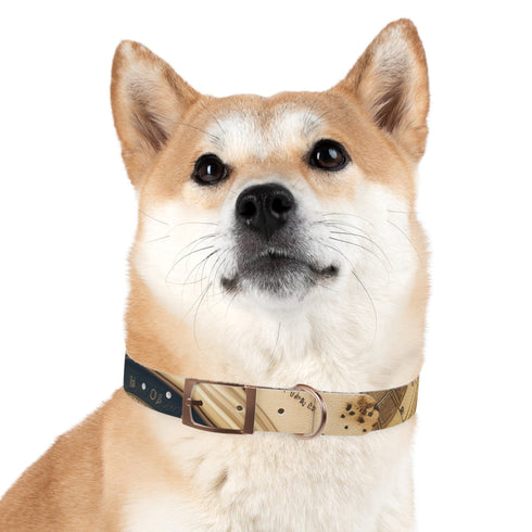Wanderlust Dog Collar: Vintage Maps