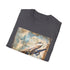 Vintage airplane adventure themed black 2XL unisex t-shirt.
