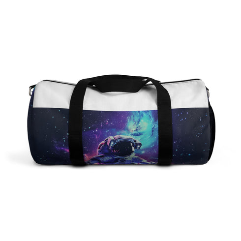 USA-made Cosmic Explorer Duffel Bag with Space Astronaut design.