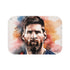 Lionel Messi Goal Shower Mat - Artistic Soccer Legend Image