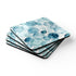 Ocean Blue Eyes Corkwood Coasters - Coastal charm, ice blue mesmerizing eyes.