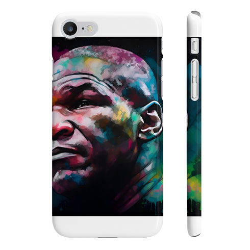 Neon Mike Tyson phone case, glossy finish for iPhone 7/8 Plus.