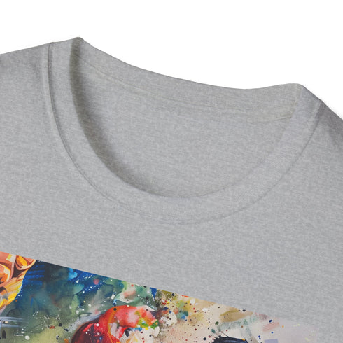 Charcoal Superman T-shirt with vibrant painting in cotton regular fit