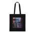 Neon City Lights Tote Bag - Electric Cyberpunk Cityscape Design.