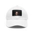 Barack Obama themed white baseball cap, rectangle patch, cotton material.
