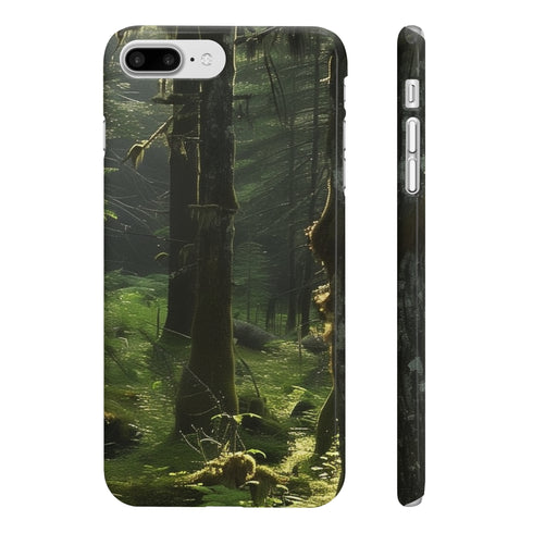 Alt Text: Alaskan Frontier Phone Case featuring lush forests and snow-capped mountains, made with high-quality material, versatile and stylish, perfect for all seasons, and makes a great gift. Shop more at BenCPrints.