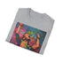 Charcoal crew neck cotton T-shirt with vibrant Coldplay portrait design