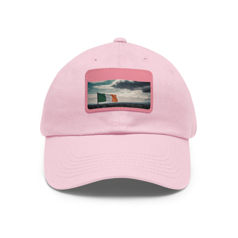 Emerald Isle Pride Baseball Cap in White with Light Brown Patch