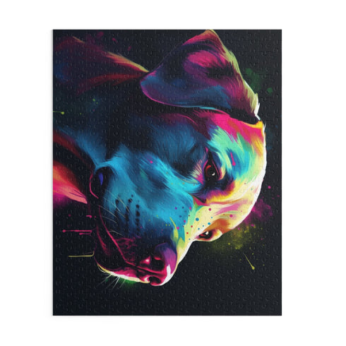 Labrador retriever jigsaw puzzle, heartwarming scene, 120 pieces, dog lovers.