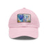 Eiffel Tower Dreams Watercolor Baseball Cap, White with Light Brown patch
