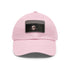 Stylish white baseball cap with light brown patch for Ben Affleck fans.