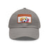 Lovable Lab Cap white hat with light brown patch.