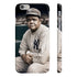 Babe Ruth legendary baseball player on glossy iPhone 7 Plus case.