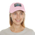 Urban chic watercolor baseball cap with Chrysler Building design.