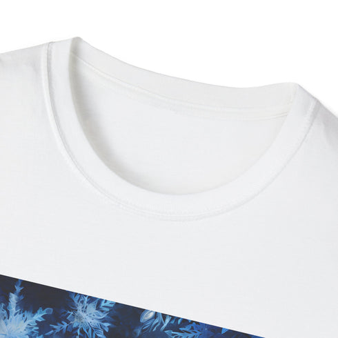 Cotton charcoal T-shirt with intricate symmetrical nature-inspired pattern