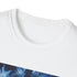 Cotton charcoal T-shirt with intricate symmetrical nature-inspired pattern