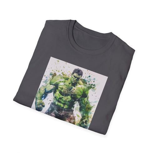 Charcoal classic Hulk T-shirt displaying bold green behemoth graphic