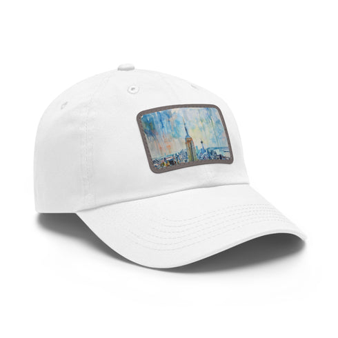 Empire Skyline Splendor Cap in White with Light Brown Patch.
