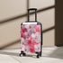 Cherry Blossom Bliss Small Black Travel Suitcase, Pink White Pattern