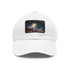 Stylish London Night baseball cap with white light brown patch.