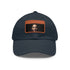 White cotton baseball cap with Barack Obama logo patch.