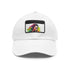 McConaughey Neon Dreams Cap in White with Light Brown Rectangle Patch.