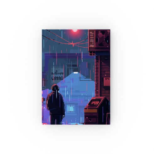 8-Bit Chronicles Retro Gamer's Grimoire | Nostalgic 8-bit journal for creative quests