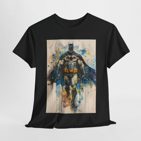 Batman Tshirt in White, Summer Regular Fit Crew Neck Cotton Tee