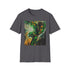 Green Lantern charcoal T-shirt with vibrant superhero portrait capturing cosmic powers