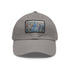 Chrysler Cityscape Watercolor Baseball Cap in White with Light Brown Patch