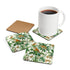 Tigers Jungle Safari Square Coaster Set with seamless jungle theme.