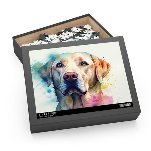 Labrador Love Puzzle with vibrant colors and Labrador design.
