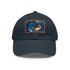 Gleaming goldfish adventure baseball cap in white with light brown patch