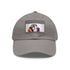 Basset Hound cotton cap in white with light brown patch.