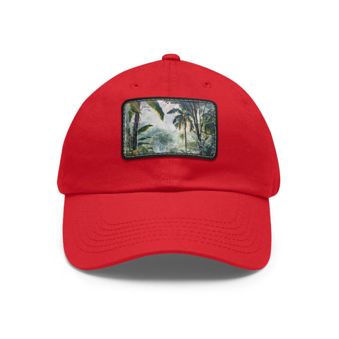Congo Rainforest Dreams Cap in White with Light Brown Patch