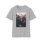 Charcoal regular fit cotton crew neck tee with Joe Biden watercolor artwork
