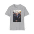 Charcoal regular fit cotton crew neck tee with Joe Biden watercolor artwork