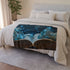 Book Pages Turning into Constellations Plush Fleece Throw Blanket