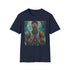 Charcoal cotton crew neck t-shirt with Giannis portrait graphic.