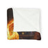 Holographic Phoenix Beneath Glass Dome Plush Fleece Throw Blanket