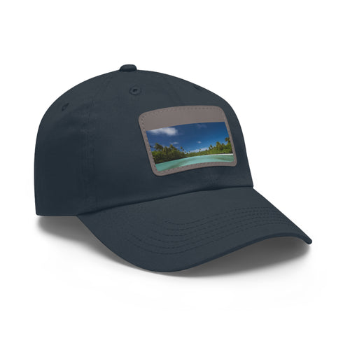 Aitutaki Paradise Cap in White with Light Brown Patch
