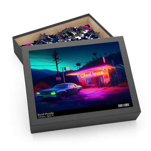 Vibrant Cillian Murphy neon watercolor puzzle for fans and enthusiasts.