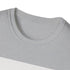 Charcoal cotton t-shirt with minimalist mountain sunrise graphic and crew neck