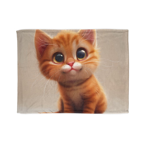 Charming cartoon cat design on 30'' x 40'' Feline Fun Blanket